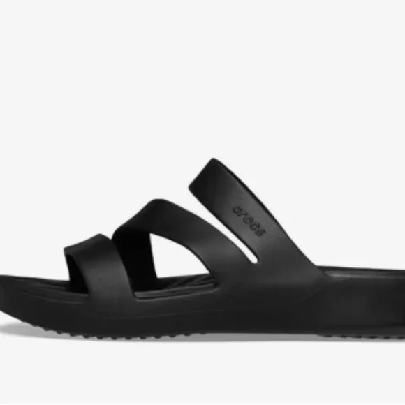 CROCS Women's Getaway Strappy Black Sandals - Picture 1 of 3